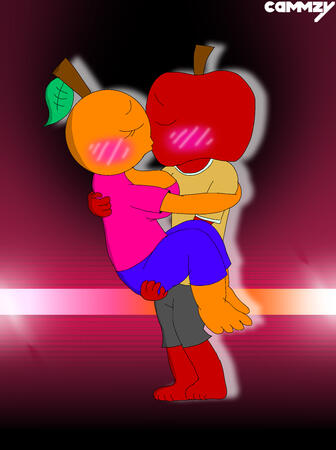 Tangy and Mike kissing Tangy and Mike kissing